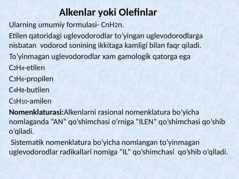AlkenlaryokiOlefinlar 1