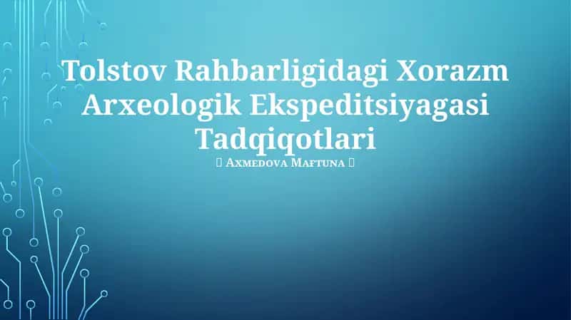 Tolstov Rahbarligidagi Xorazm Arxeologik Ekspeditsiyagasi Tadqiqotlari 1