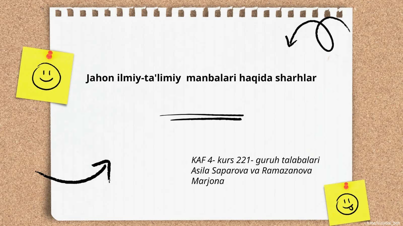 Jahon ilmiy-ta'limiy manbalari haqida sharhlar 1