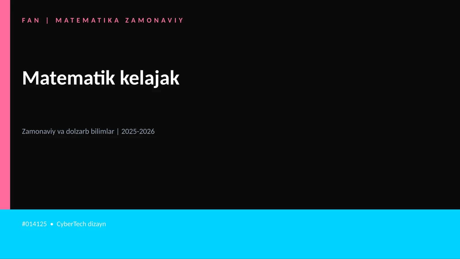 Matematik kelajak 1