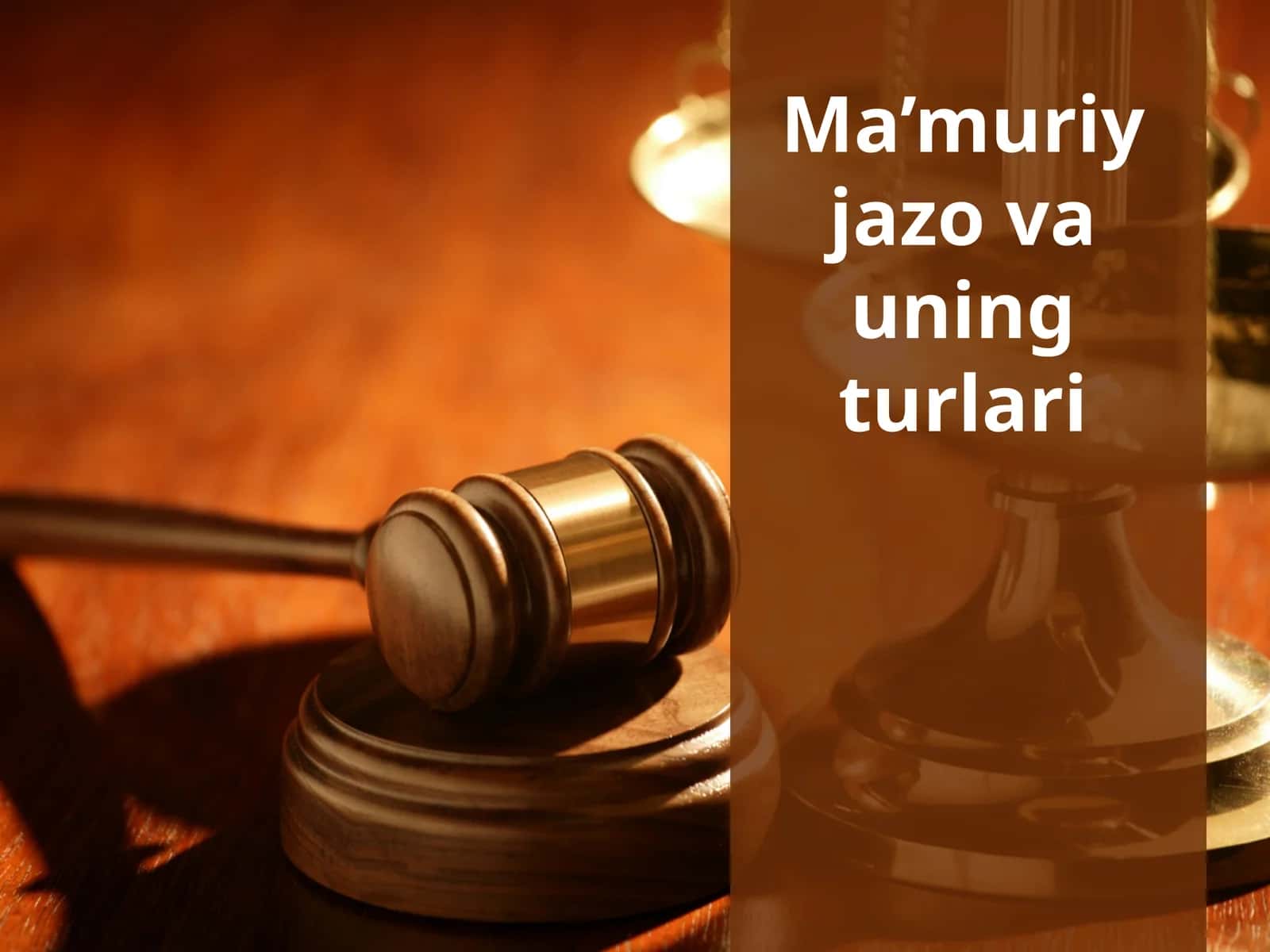 Ma’muriy jazova uning turlari 1
