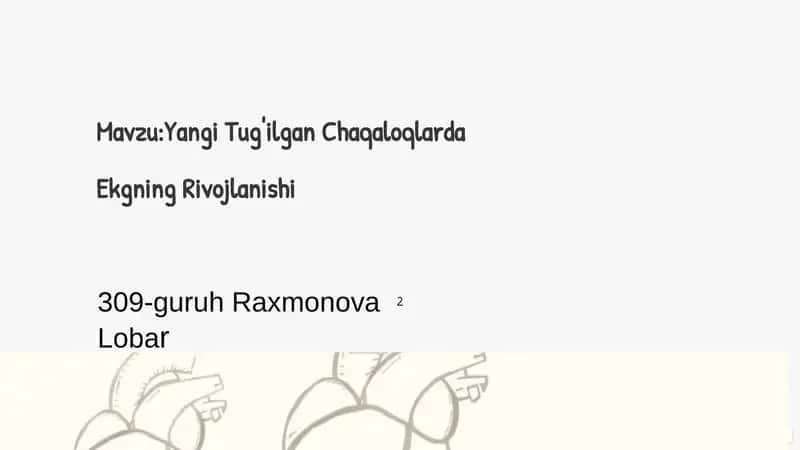 Yangi Tug'ilgan Chaqaloqlarda Ekgning Rivojlanishi 1