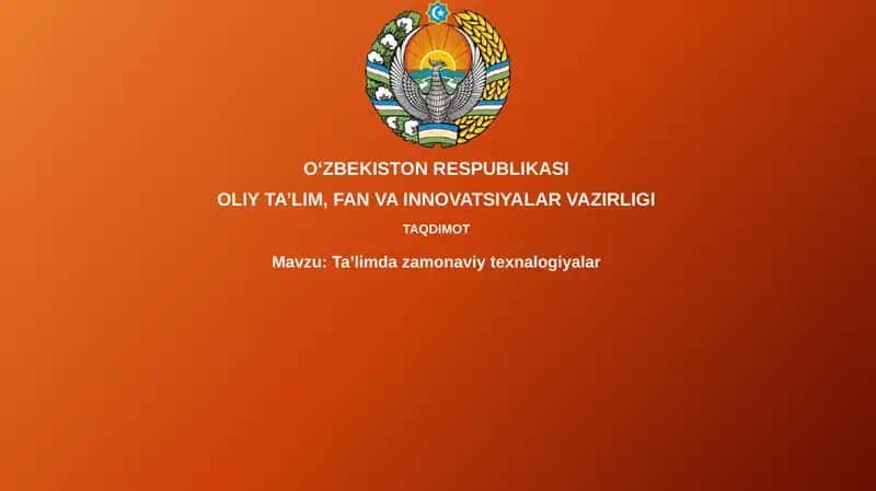 Ta’limda Zamonaviy Texnologiyalar 1