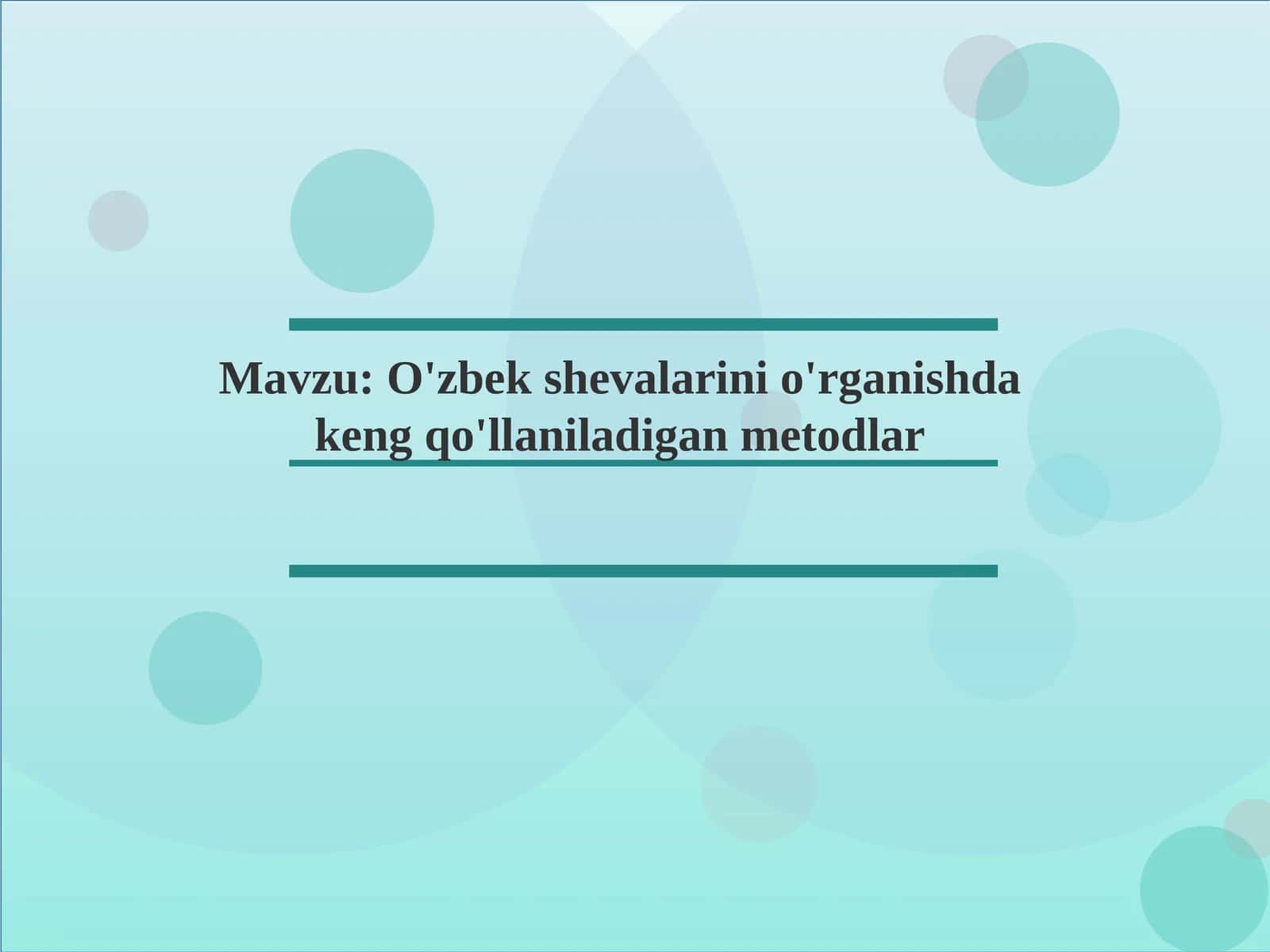 O'zbek shevalarini o'rganishda keng qo'llaniladigan metodlar 1