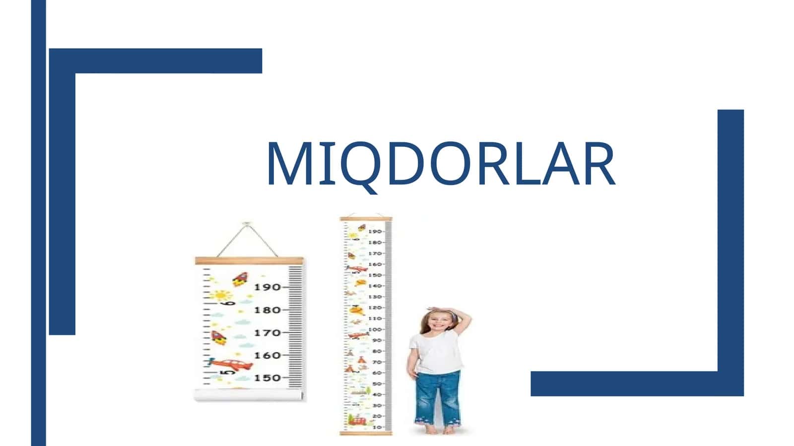 Miqdorlar 1