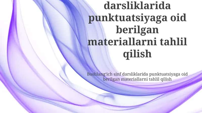 Boshlangʻich sinf darsliklari 1