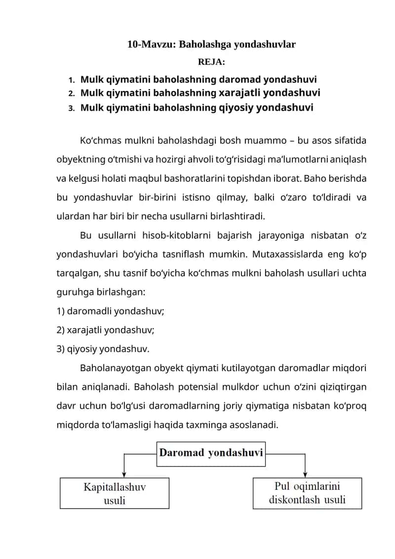 Baholashga yondashuvlar 1