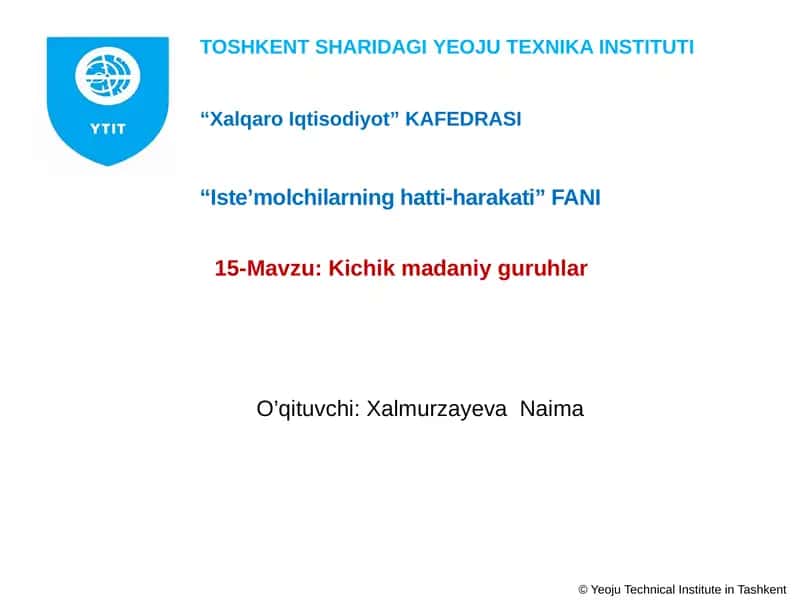 Kichikmadaniyguruhlar 1