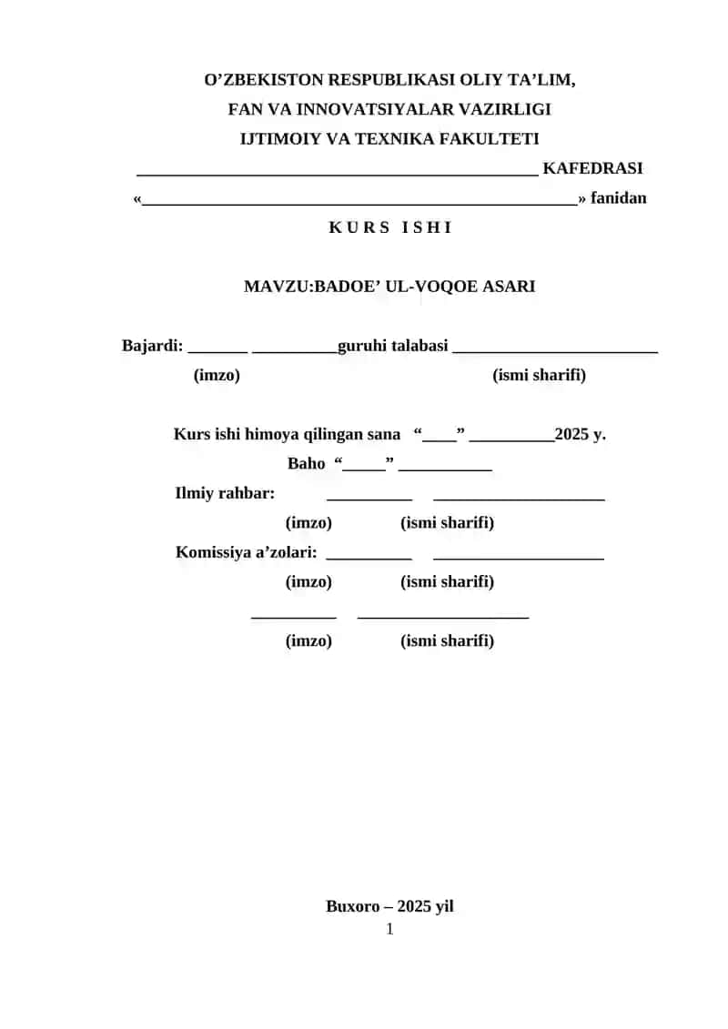 BADOEUL VAQOE TARIXIY MANBA SIFATIDA