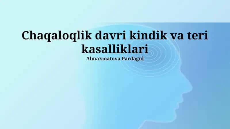 Chaqaloqlik davri kindik va teri kasalliklari 1