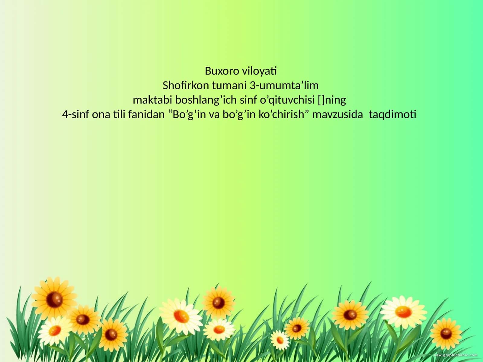 Bo’g’in va bo’g’in ko’chirish 1