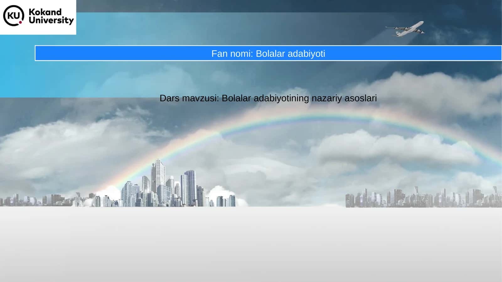 Bolalar adabiyotining nazariy asoslari 1