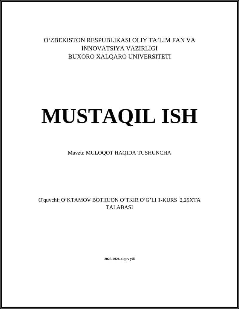 Muloqot Haqida Tushuncha 1