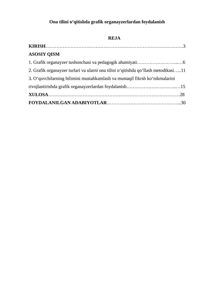 Ona tilini oʻqitishda grafik organayzerlardan foydalanish 1