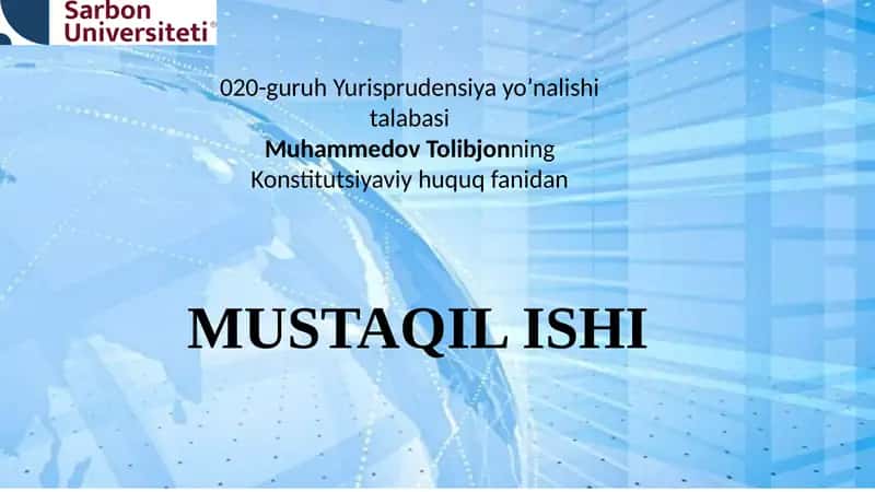 O'zbekiston Respublikasi konstitutsiyaviy huquqi normalari tushunchasi 1