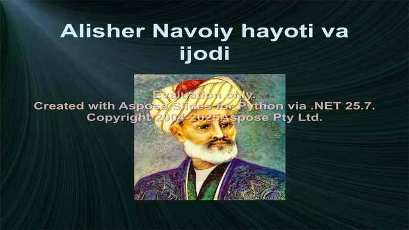 Alisher Navoiy hayoti va ijodi 1