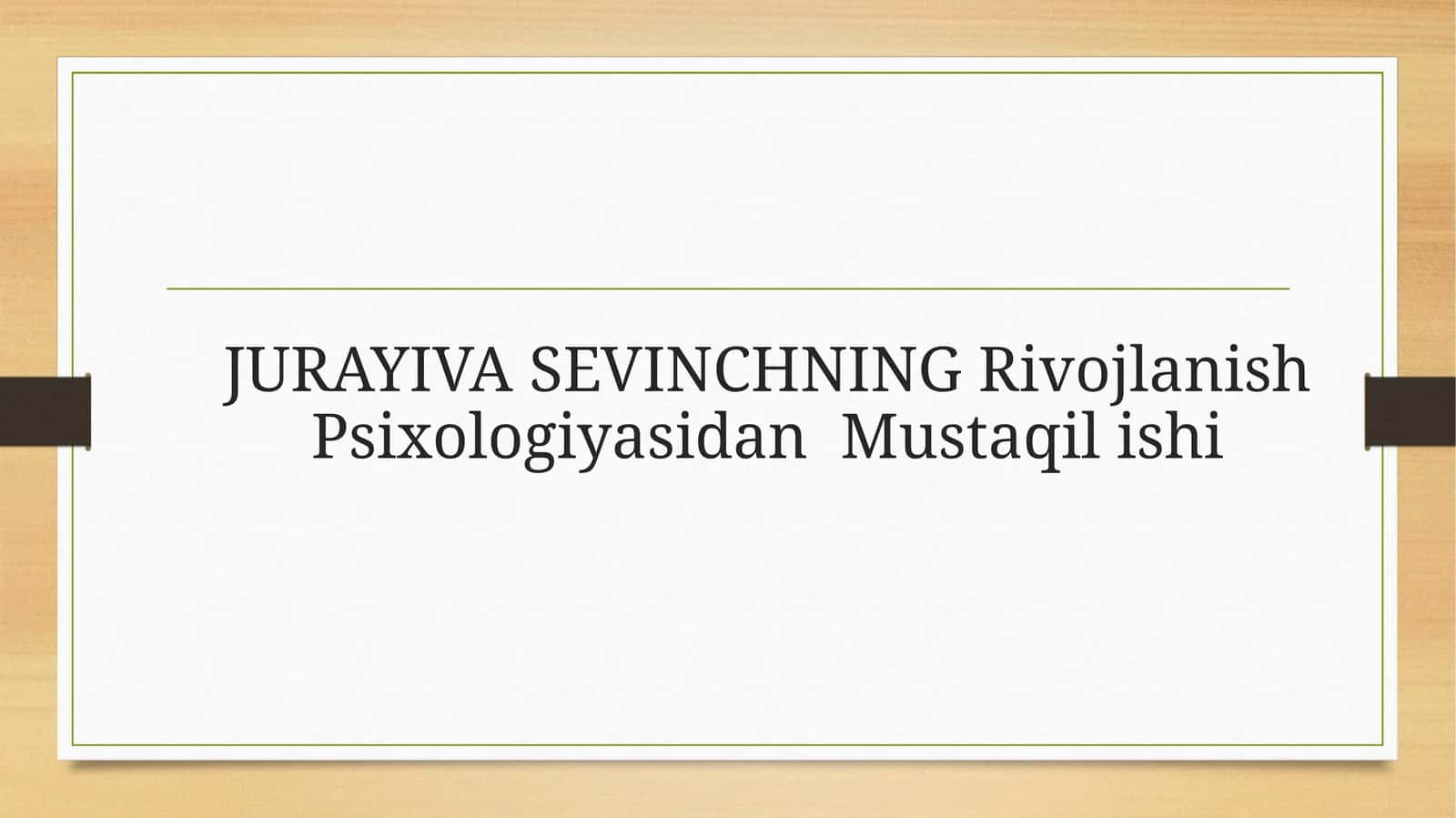 ERIKSONNING SHAXS RIVOJLANISHINIPSIXO-IJTIMOIY BOSQICHLARIMUNDARIJA 1