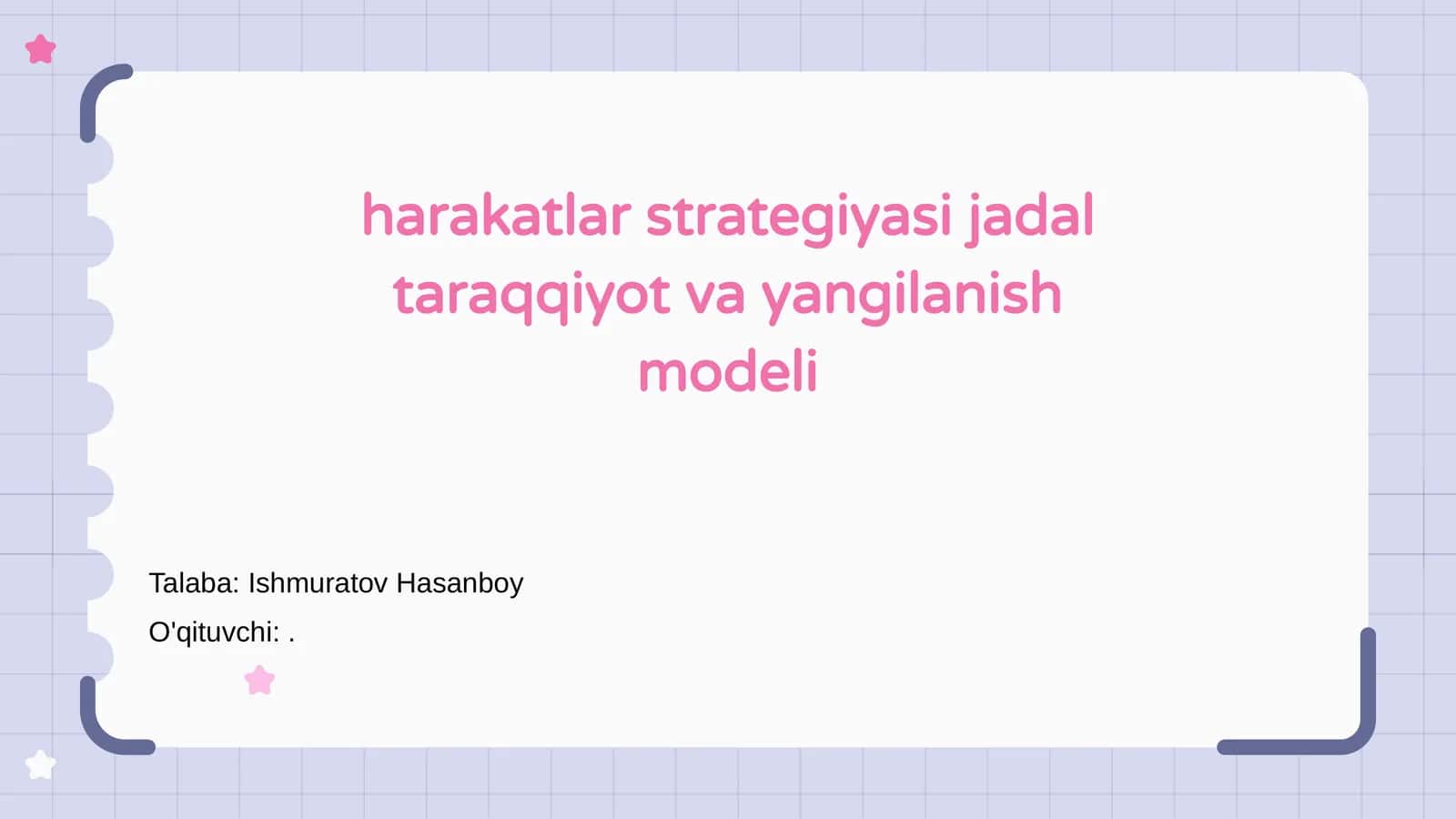 Harakatlar strategiyasi jadal taraqqiyot va yangilanish modeli 1