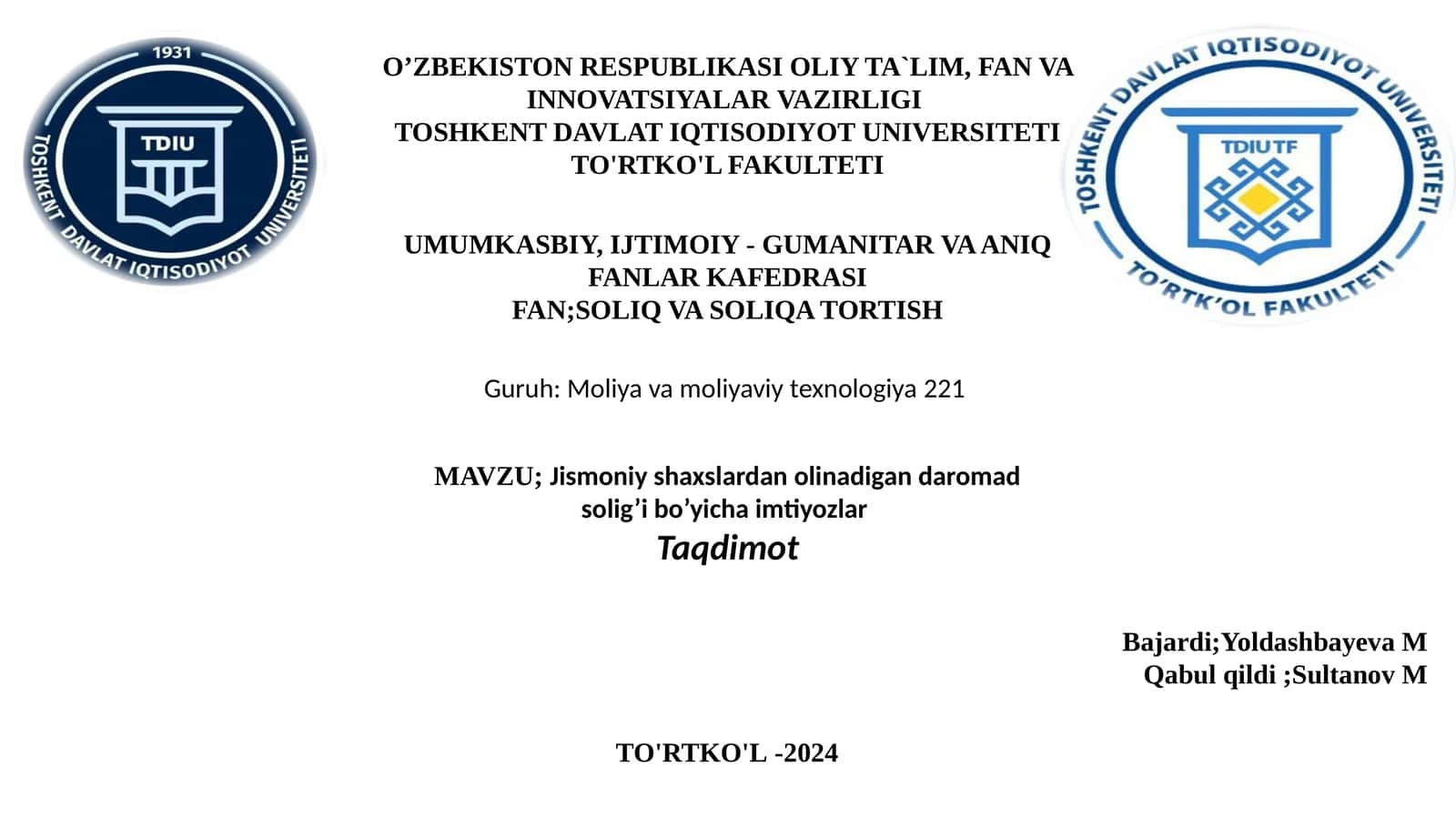 Jismoniy shaxslardan olinadigan daromad solig'i haqida umumiyma'lumot 1