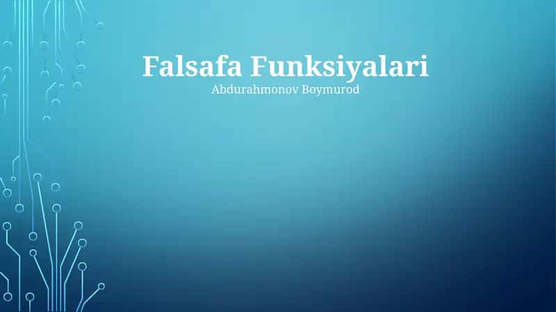 Falsafa Funksiyalari 1