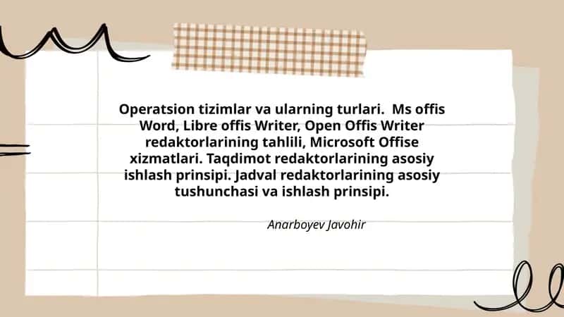 Operatsion tizimlar va ularning turlari 1