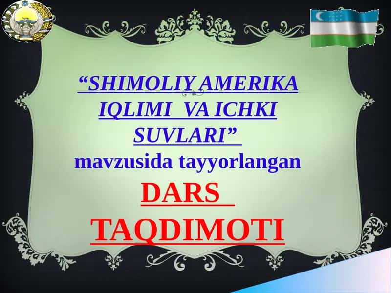GEOGRAFIYA- TABIIY FANLAR SULTONIDIR- 1
