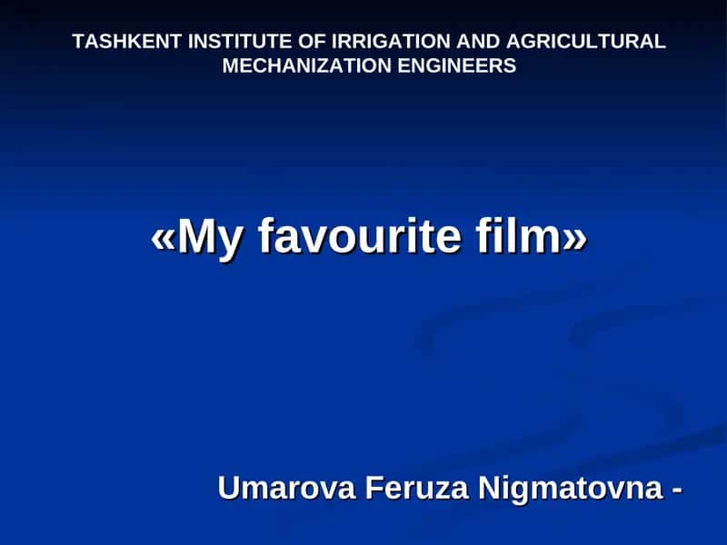 My favourite film 1