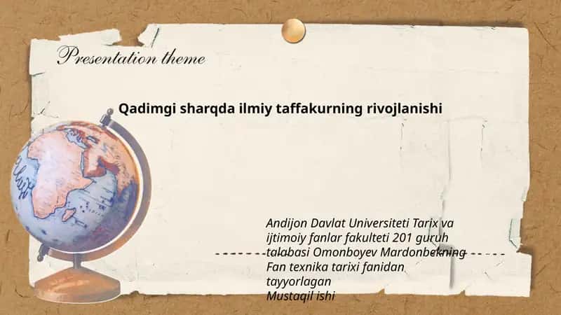 Fan texnika tarixi fanidan tayyorlagan mustaqil ishi 1