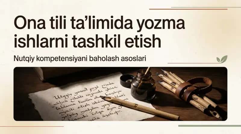 Ona tili taʼlimida yozma Ishlarni tashkil etish 1
