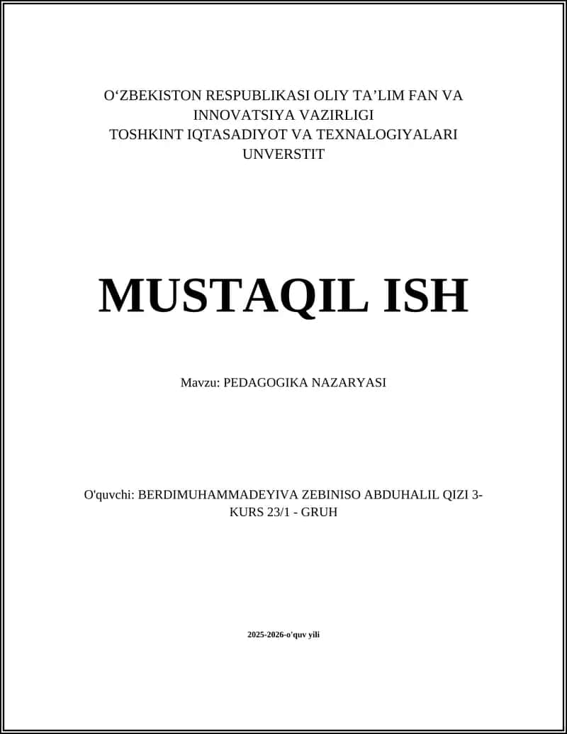 PEDAGOGIKA NAZARYASI 1