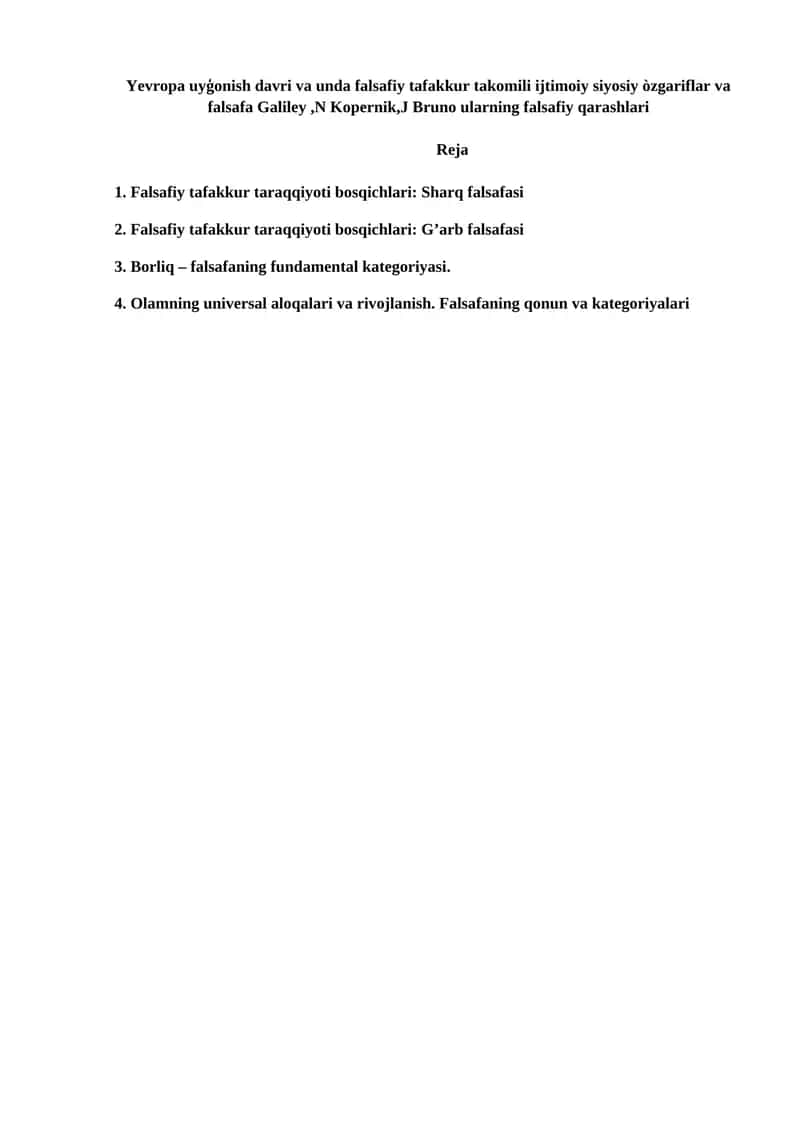 Sharq falsafasi 1