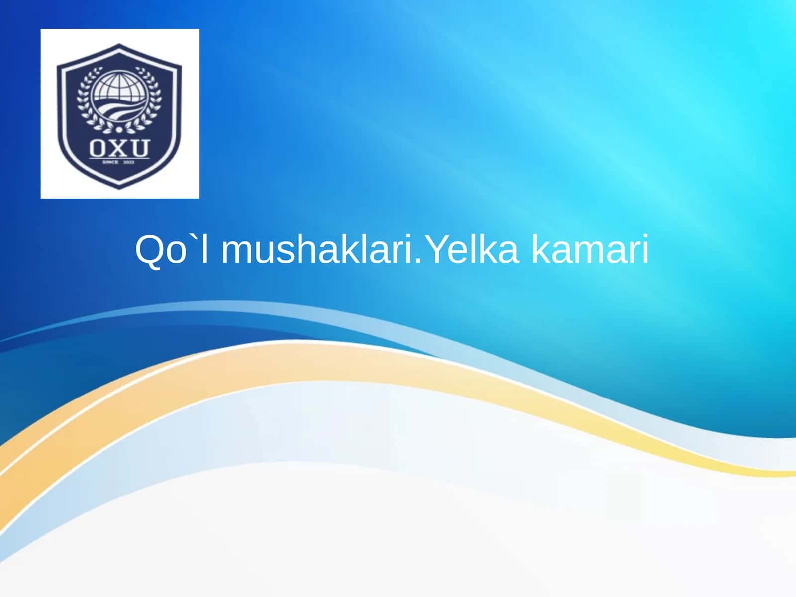 Qo`l mushaklari.Yelka kamari 1