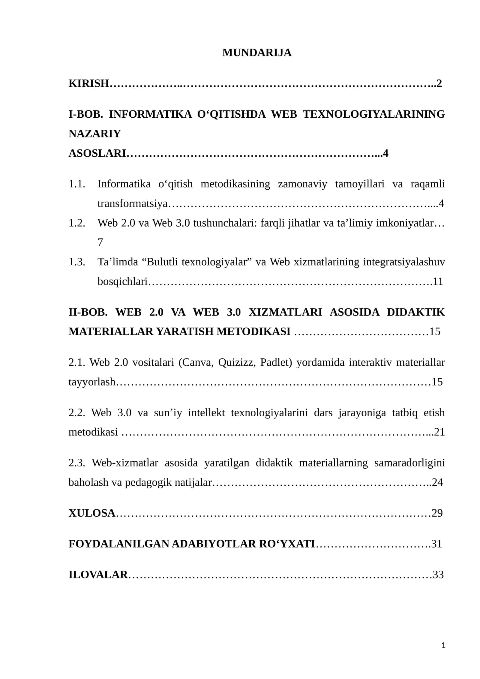 WEB TEXNOLOGIYALARINING NAZARIY ASOSLARI 1