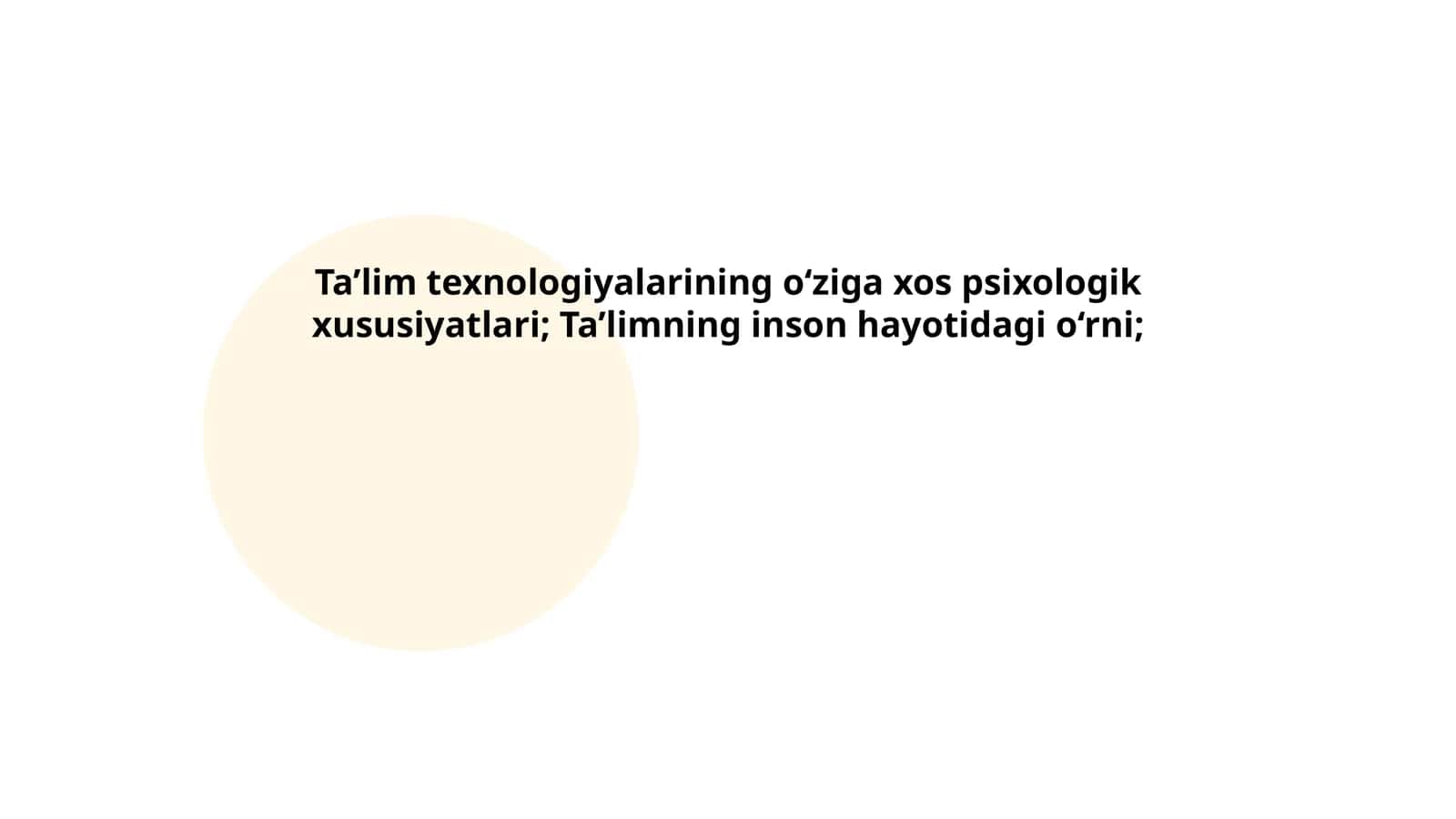 Ta’lim Texnologiyalari Psixologiyasi 1
