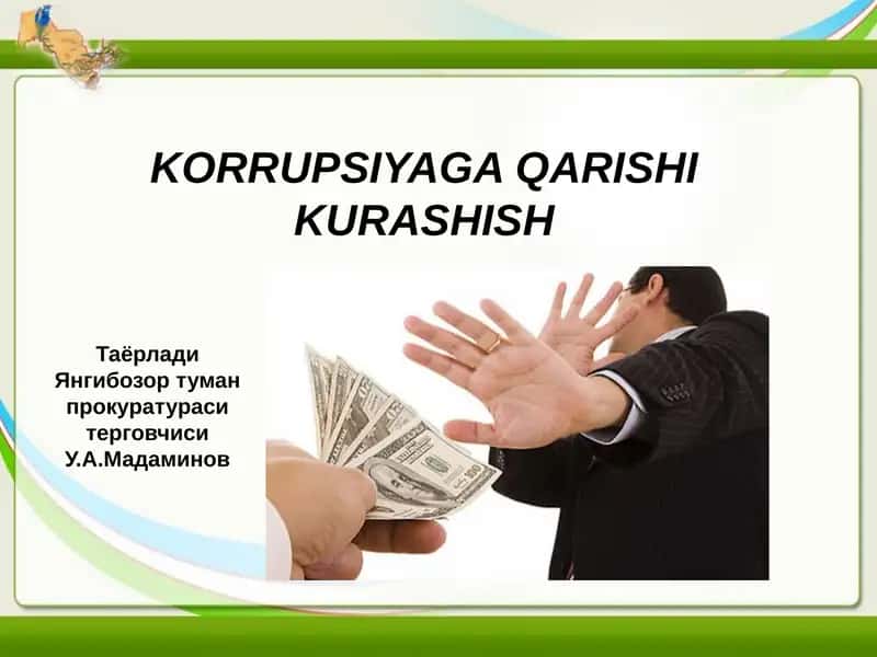 Korrupsiyaga qarshi kurashish 1