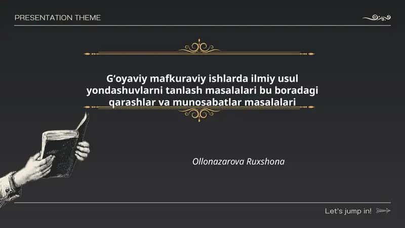 Gʻoyaviy mafkuraviy ishlarda ilmiy usul yondashuvlarni tanlash masalalari 1