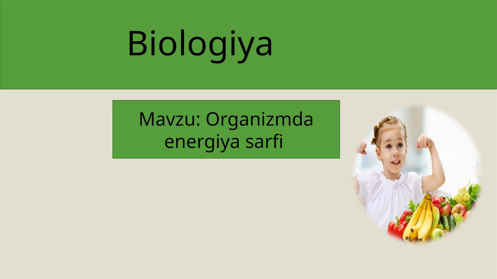 Organizmda energiya sarfi 1