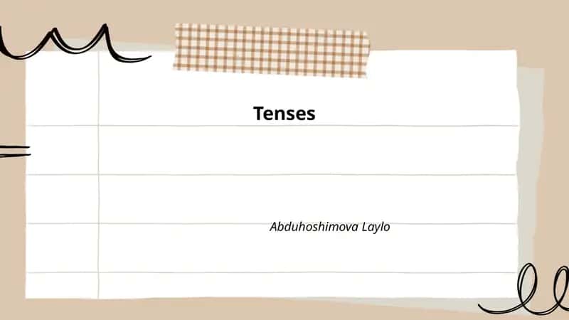 Tenses 1