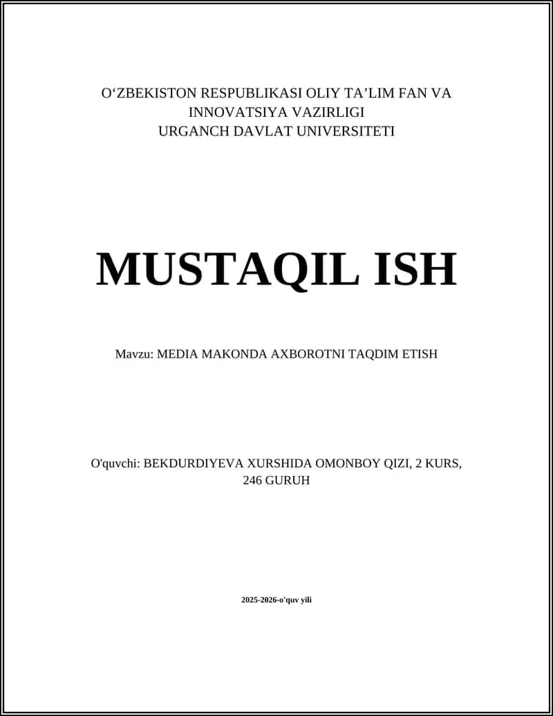 MEDIA MAKONDA AXBOROTNI TAQDIM ETISH 1