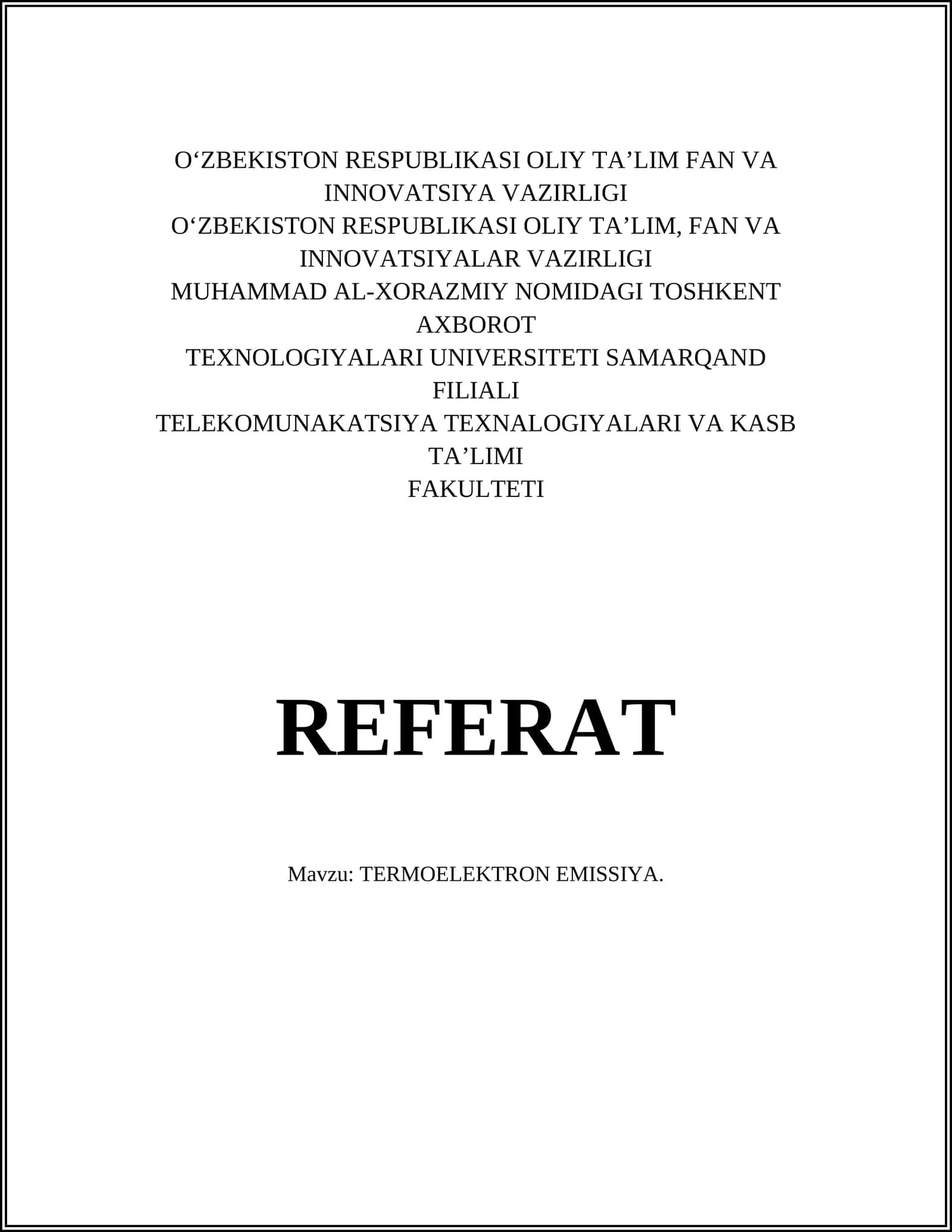 TERMOELEKTRON EMISSIYA 1