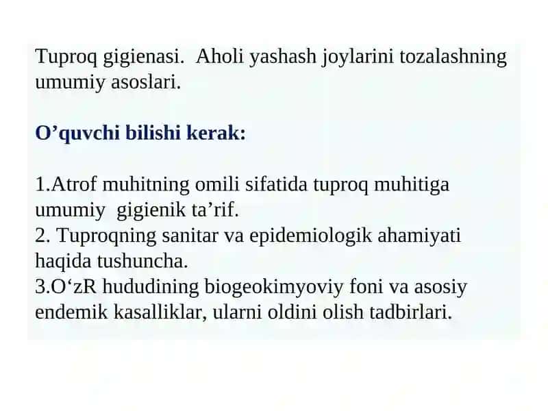 Tuproq gigienasi