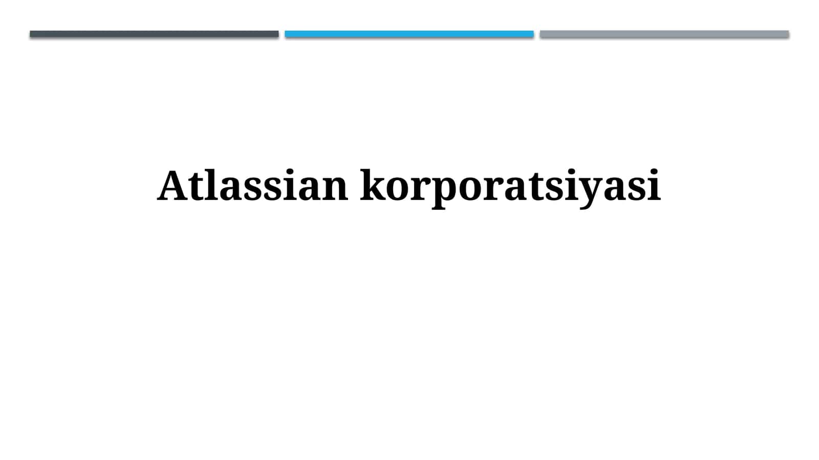Atlassian Korporatsiyasi 1