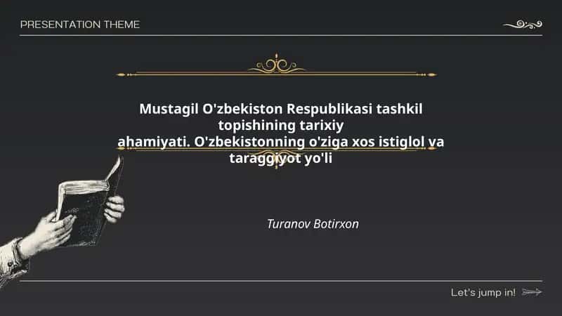 Mustagil O'zbekiston Respublikasi tashkil topishining tarixiy ahamiyati 1