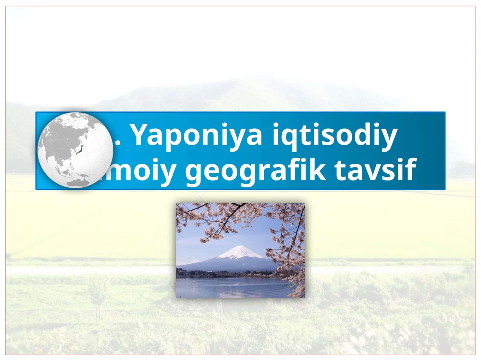 Yaponiyaiqtisodiy ijtimoiy geografik tavsif 1