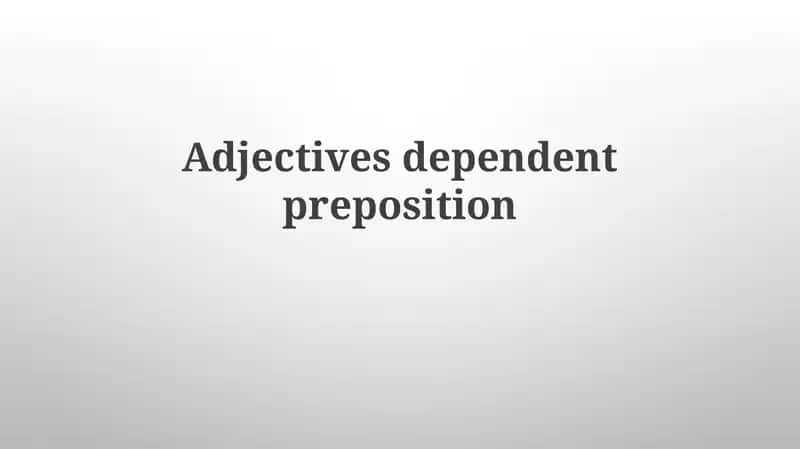 Adjectival Prepositional Phrases 1