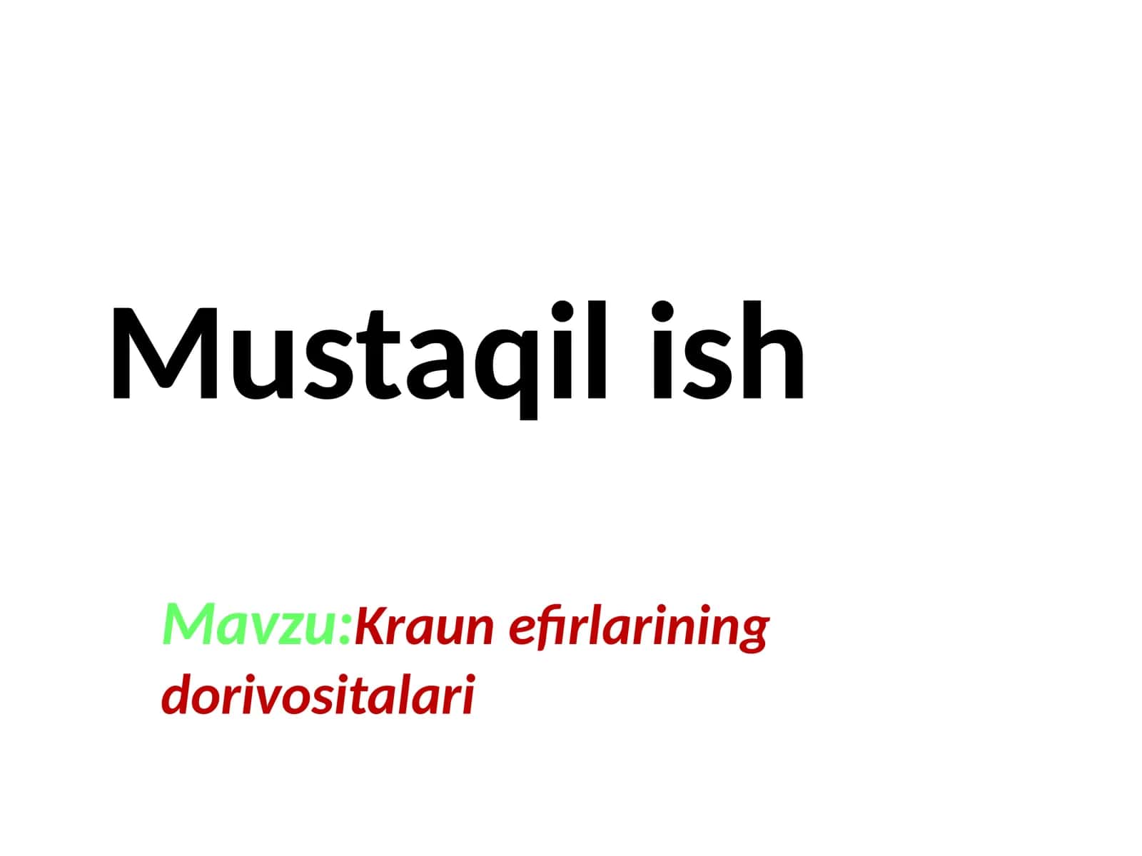 Kraun efirlarining dori vositalari 1