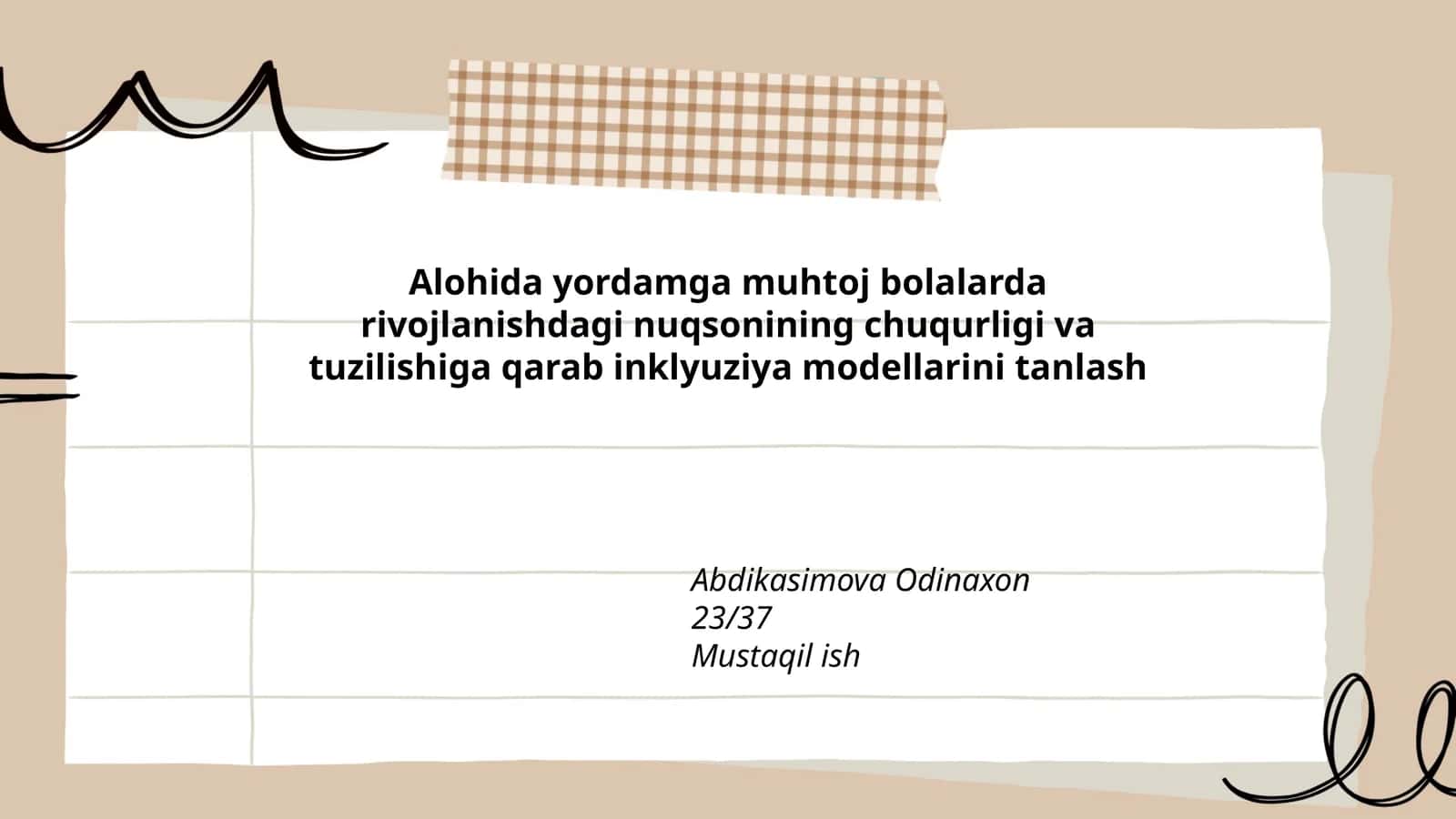 Inkluziv ta'lim tizimlari 1
