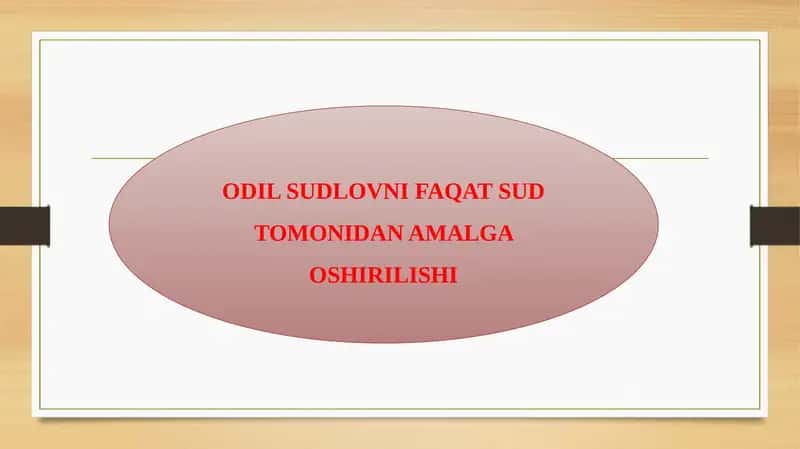 ODIL SUDLOVNI FAQAT SUD TOMONIDAN AMALGA OSHIRILISHI 1
