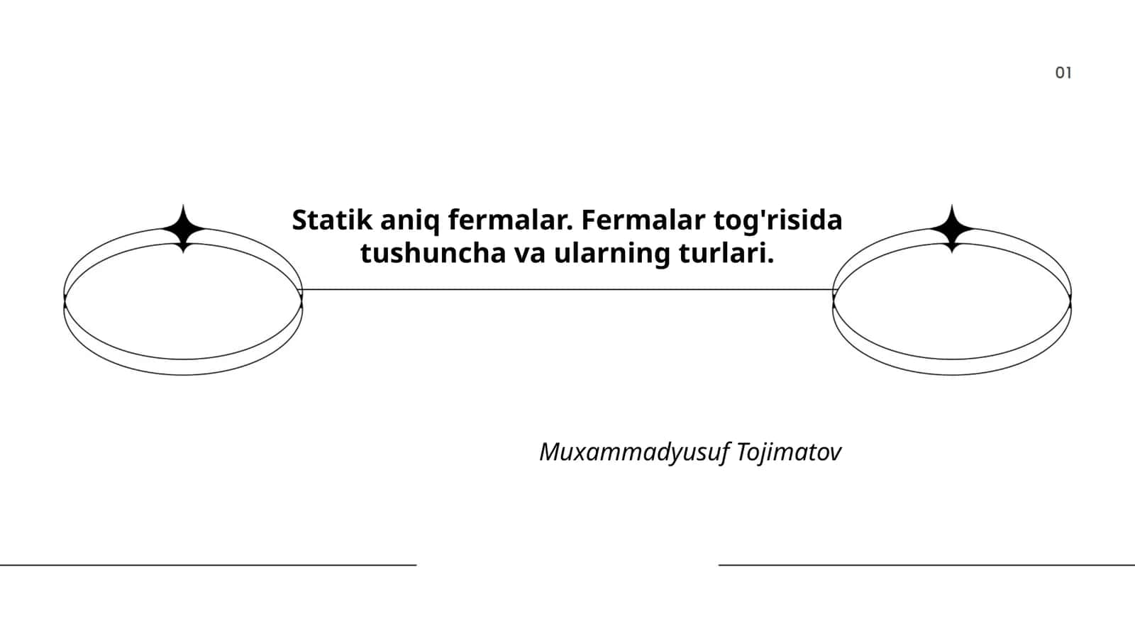 Statik aniq fermalar 1