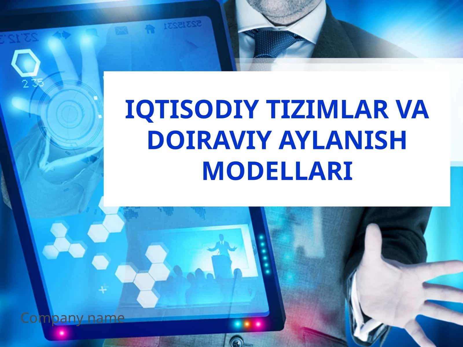IQTISODIY TIZIMLAR VA DOIRAVIYAyLANISHMODELLARI 1